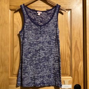 ASO Elena Gilbert Mossimo Burnout Tank L Purple